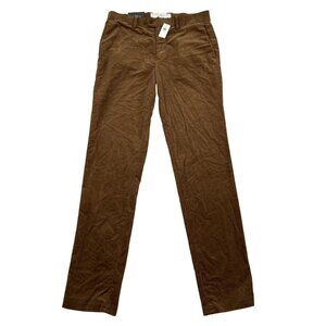 NWT Banana Republic Corduroy Pants Mens 32x34 Brown Slim Fit Traveler Cords
